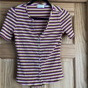 Anthropologie striped top in XS